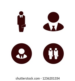 boss icon. boss vector icons set businessmen and businessman