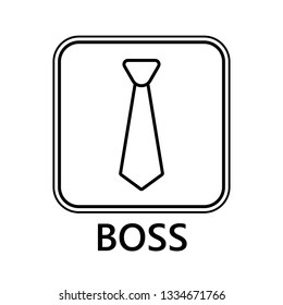 Boss icon. Vector illustration.