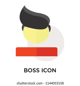 Boss icon vector isolated on white background for your web and mobile app design, Boss logo concept