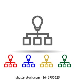 Boss idea creative leader multi color style icon. Simple thin line, outline vector of web icons for ui and ux, website or mobile application