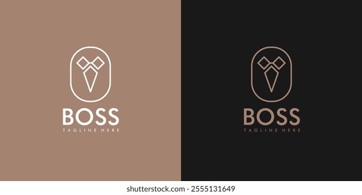 Boss Logo Template Design. With logo icon symbol coat