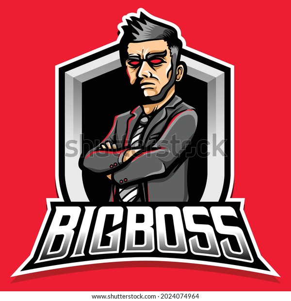 Boss Male Character Mascot Logo Illustration Stock Vector (Royalty Free ...