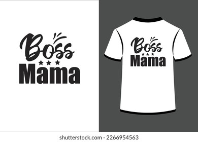 Boss Mama.This is an editable eps vector file.