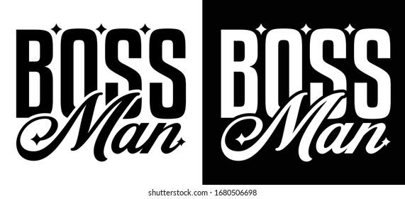 Boss Man Printable Vector Illustration