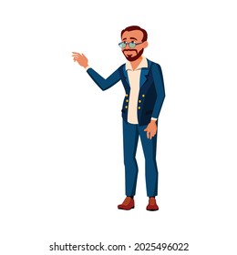 boss man welcoming new colleague in office cartoon vector. boss man welcoming new colleague in office character. isolated flat cartoon illustration
