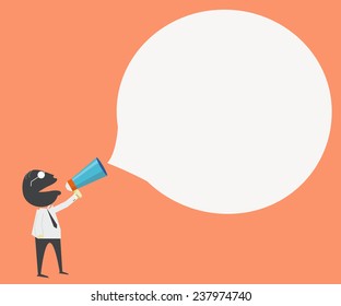 boss megaphone with border