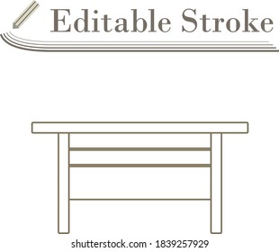 Icono de tabla de Office principal. Diseño sencillo de Stroke modificable. Ilustración vectorial.