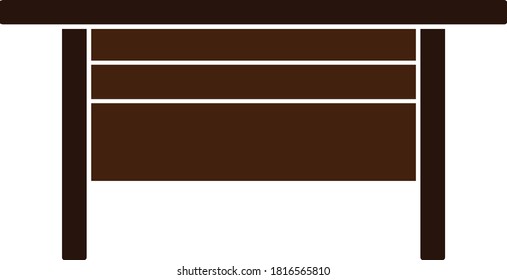 Icono de tabla de Office principal. Diseño de color plano. Ilustración vectorial.