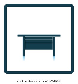 Boss office table icon. Shadow reflection design. Vector illustration.