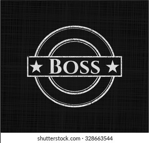 Boss on blackboard