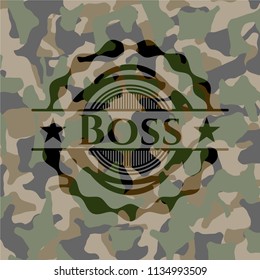 Boss on camo pattern