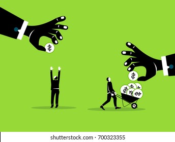 Boss Pay Business Job Salary. Business Vector Concept Illustration.