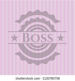 Boss realistic pink emblem