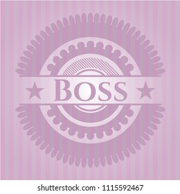  Boss retro pink emblem