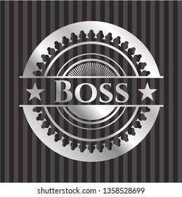 Boss silver shiny emblem