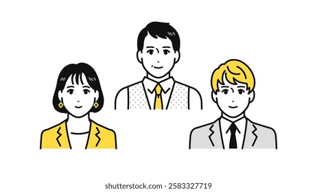 Boss, subordinate, person, icon, illustration