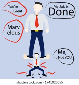 Boss taking Advantage from his worker in vector