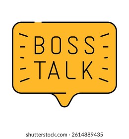 boss talk line icon vector. boss talk sign. isolated symbol illustration