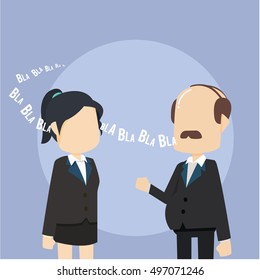 boss talking to employee