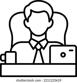 Boss vector icon. Can be used for printing, mobile and web applications.