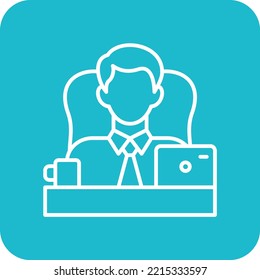 Boss, Vektorsymbol. Kann für Druck-, Mobil- und Web-Anwendungen verwendet werden.