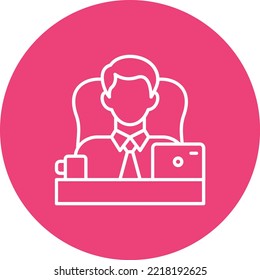 Boss vector icon. Can be used for printing, mobile and web applications.