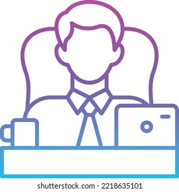 Boss vector icon. Can be used for printing, mobile and web applications.