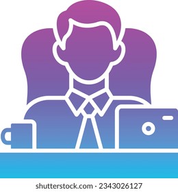 Boss vector icon. Can be used for printing, mobile and web applications.