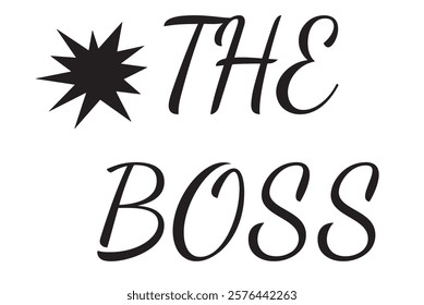 The Boss" Vector Illustration Isolated on a Transparent Vector Background