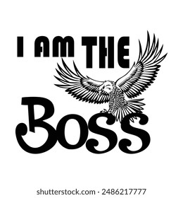 Soy el jefe Vector tipográfico Camiseta Diseño 