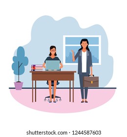boss and worker teamwork