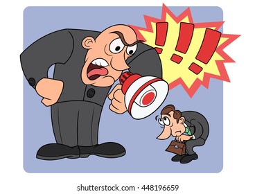 Boss yelling at his worker 2