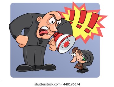 Boss yelling at his worker