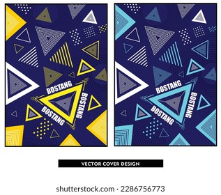 bostang Cover Design with triangles shapes 