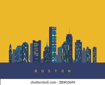 Skyline abstracta de Boston