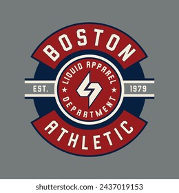 Boston Athletic 01 Graphic Tees Design for tshirt print and badge