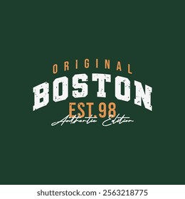 Boston Authentic Edition T Shirt Design.