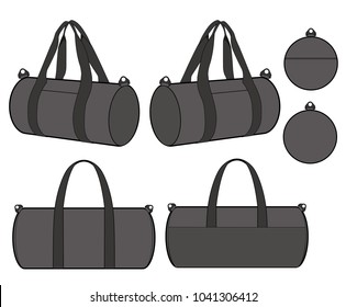 BOSTON BAG vector illustration flat sketches template
