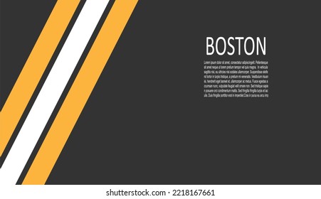 Boston Bruins Ice Hockey Team Uniform Colors. Template For Presentation Or Infographics.