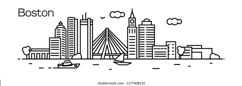 Line Art Of Boston Images Stock Photos Vectors Shutterstock