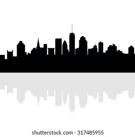 Boston City Skyline