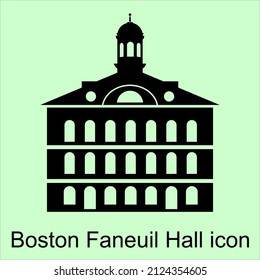 Boston Faneuil Hall - simplified vector image