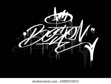 BOSTON graffiti tag style design