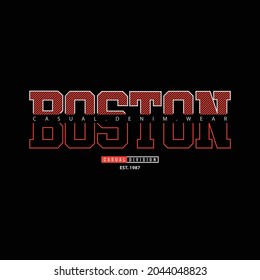 BOSTON illustration typography. perfect for t shirt design