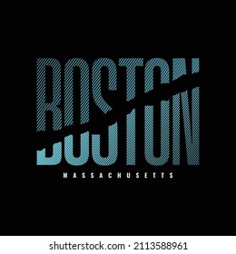 BOSTON illustration typography. perfect for t shirt design