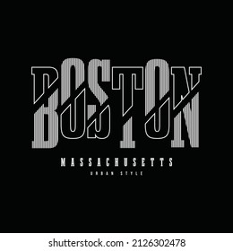 BOSTON illustration typography. perfect for t shirt design