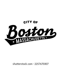 Boston lettering design. Boston, Massachusetts typography design. Vector and illustration.
