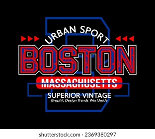 Boston Massachusetts urban style techno typeface, typography, for t-shirt, posters, labels, etc.