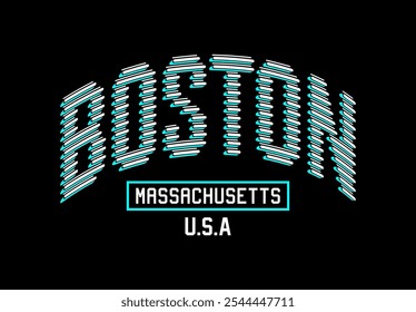 Boston massachusetts usa typography urban design