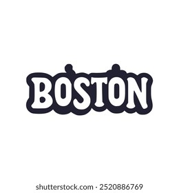 boston sticker fashion t shirt vector illustration template design